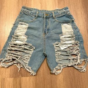 Denim shorts